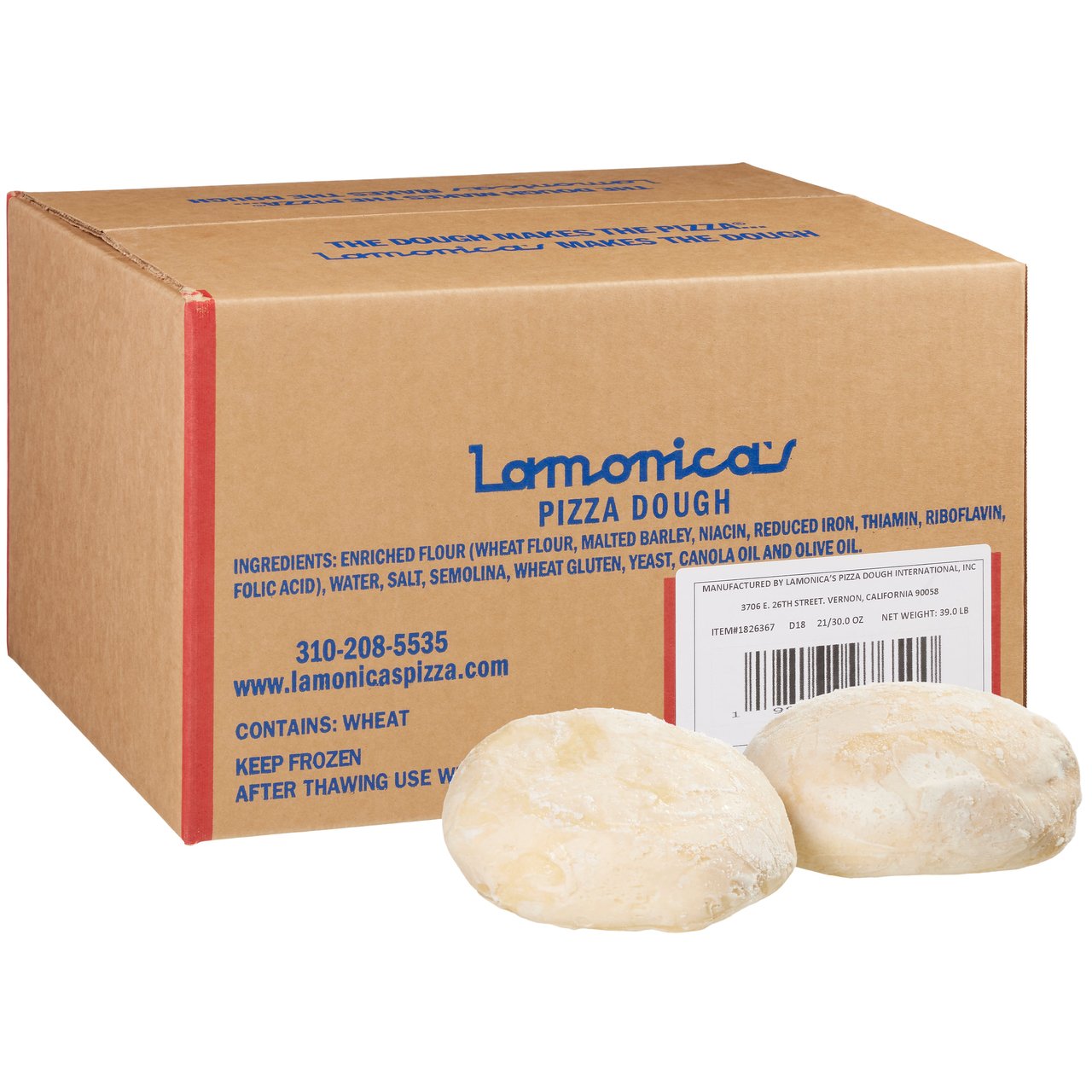 LaMonica's Frozen Pizza Dough 30 oz - Image 1