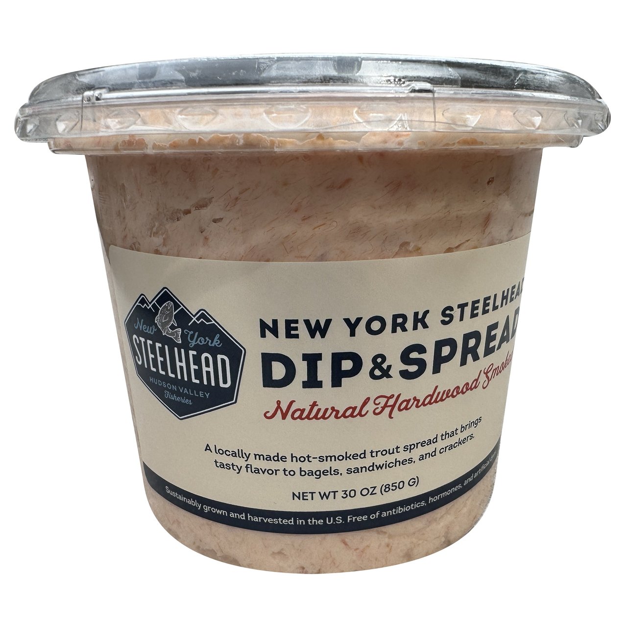 Hudson Valley New York Steelhead Dip & Spread, Natural Hardwood Smoked, 30 oz - Image 1