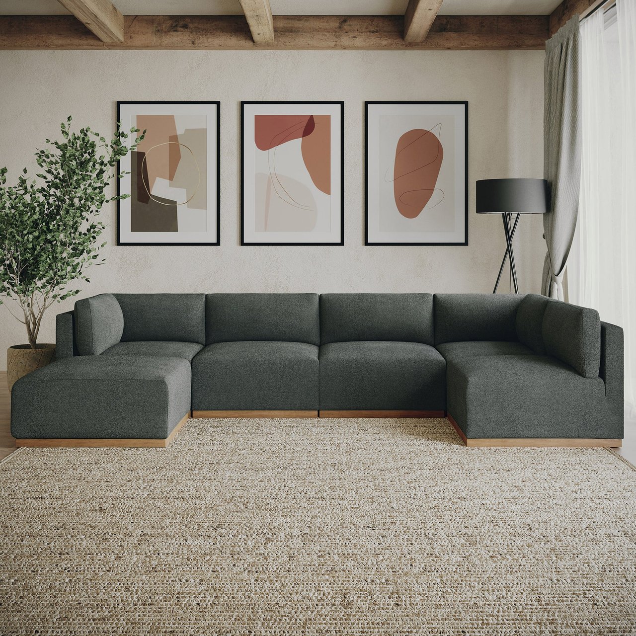 Henredon Murphy 6-Piece Modular Fabric Sectional - Image 1
