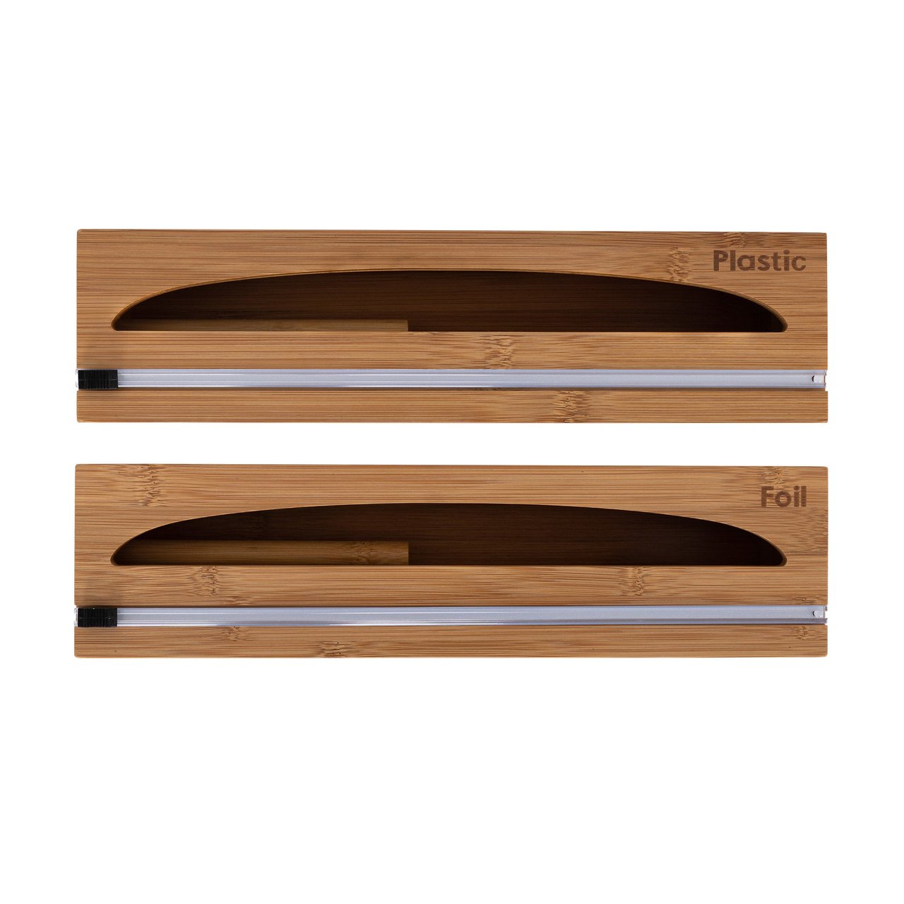 Seville Classics Bamboo Food Wrap Dispenser, 2-Pack - Image 1