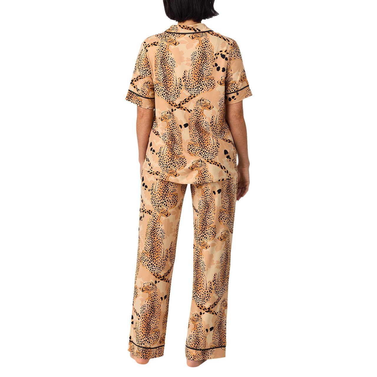 Room Service Women's Short Sleeve Notch Collar Pajama Set - Image 1