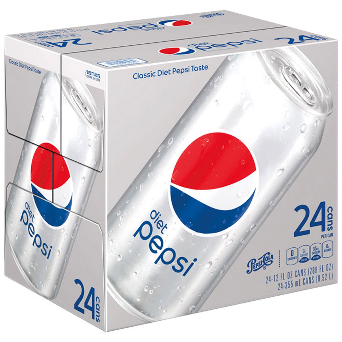 Diet Pepsi 24-Pack 12 oz Cans - Image 1