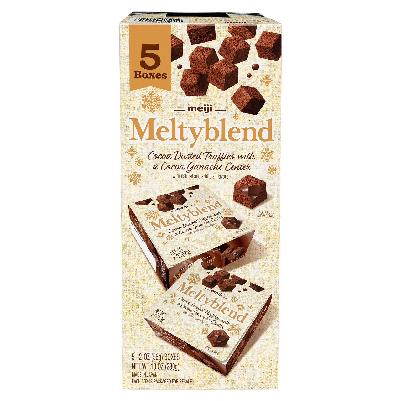 Meiji Meltyblend Cocoa Dusted Truffles, 5 x 2 oz - Image 1