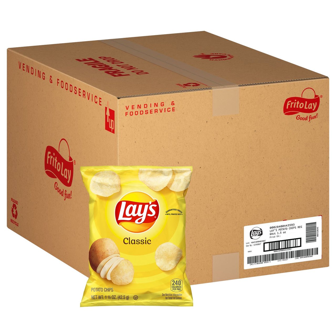 Lay's Classic Potato Chips, 64 Count / 1.5 oz - Image 1