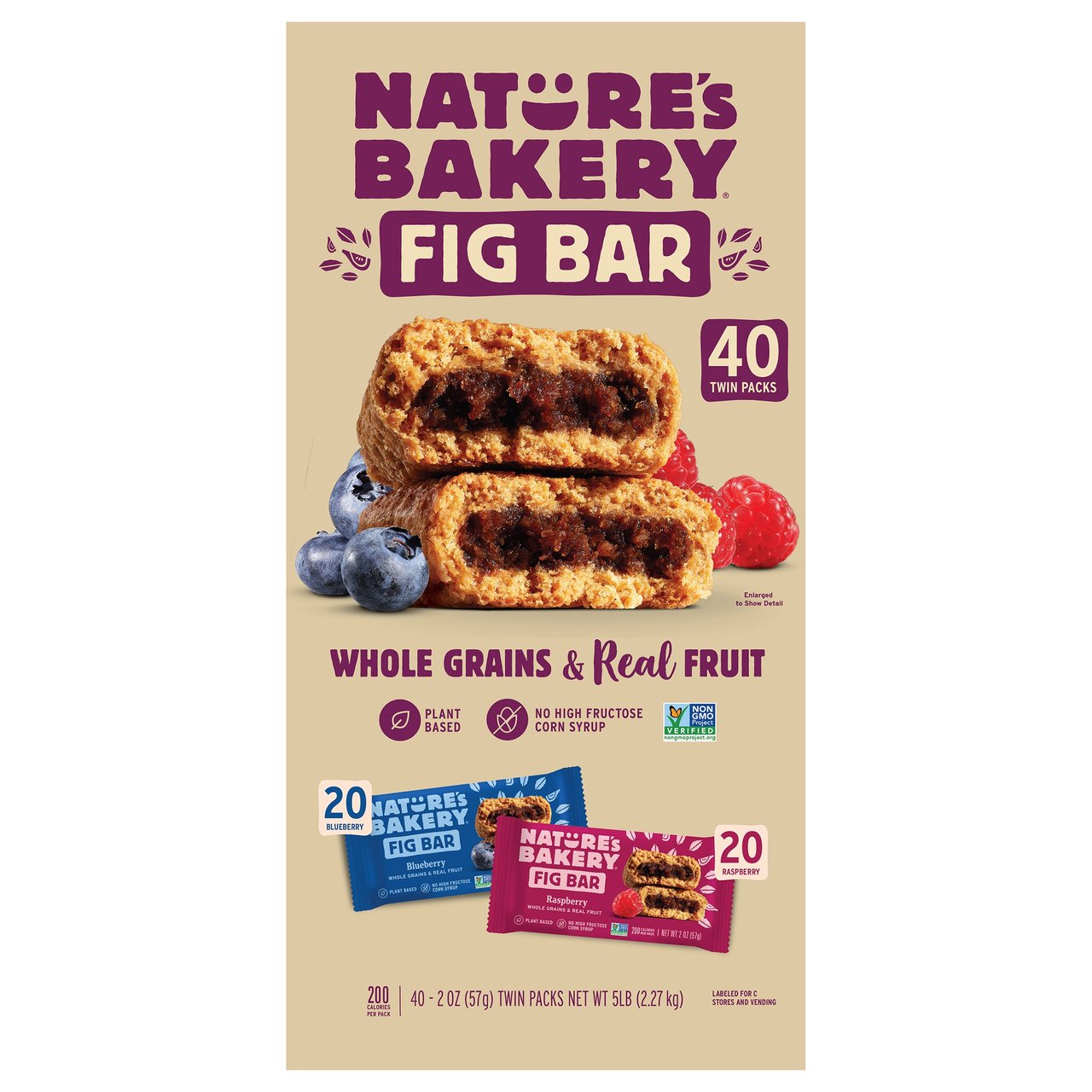Nature's Bakery Fig Bar Variety 40 Count Box - Image 1