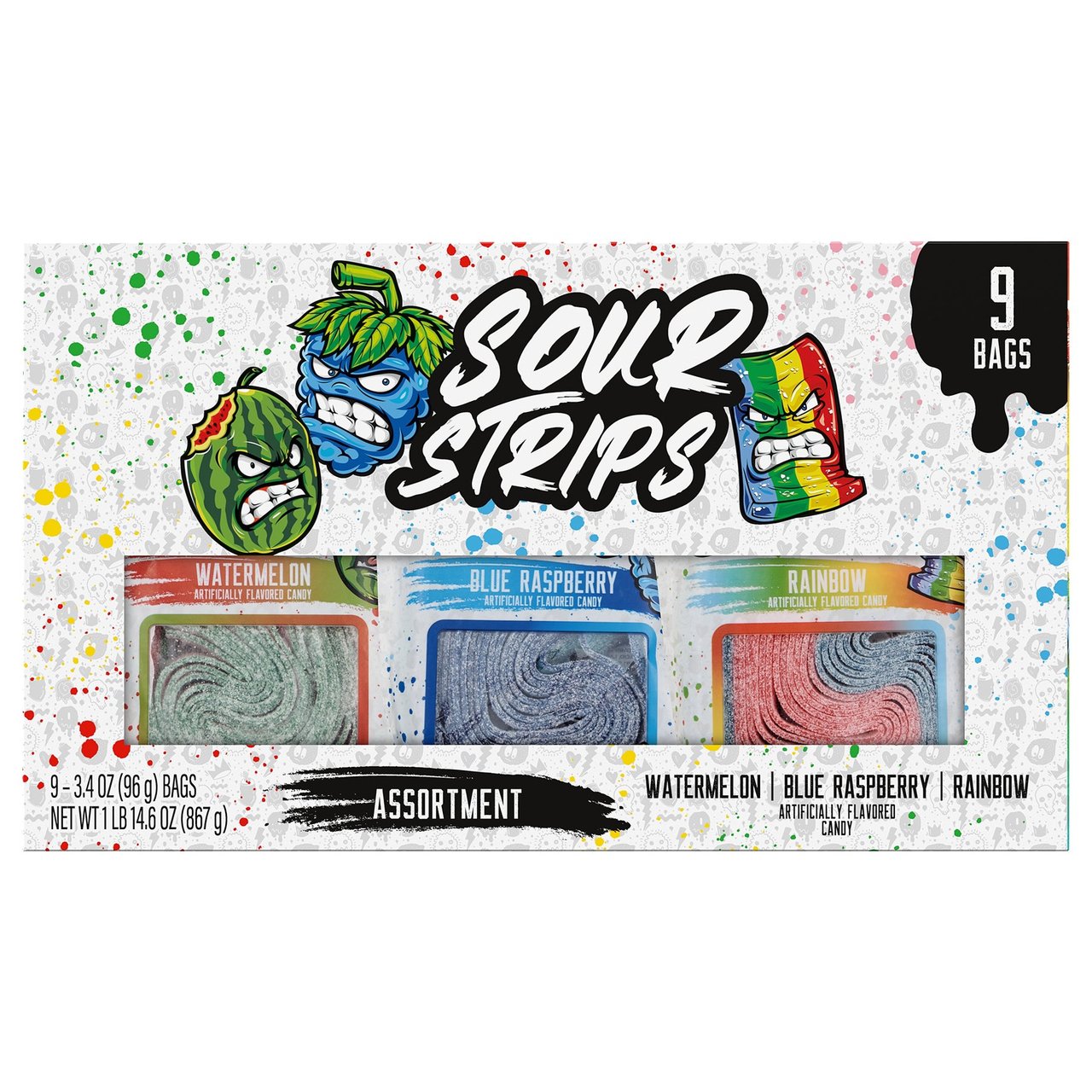 SOUR STRIPS VARIETY PACK 9 CT / 3.4 OZ - Image 1
