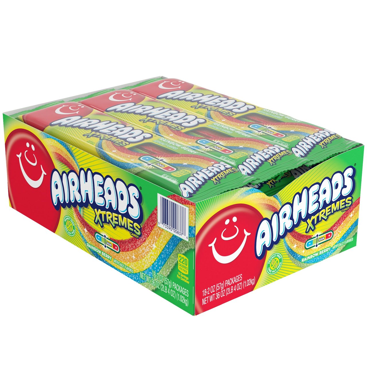 Airheads Xtremes Sour Rainbow Berry 18 CT / 2 oz