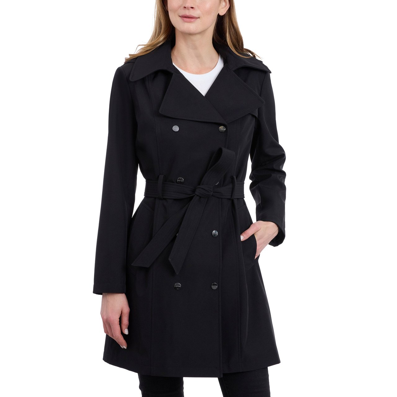 Calvin Klein Women's Hooded Trench Coat - Image 1