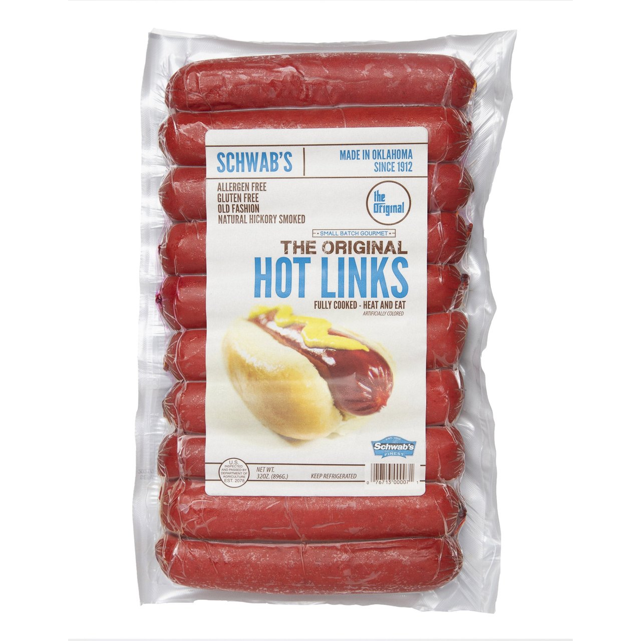 Schwab Meat & Company Hot Link 2 lb - Image 1