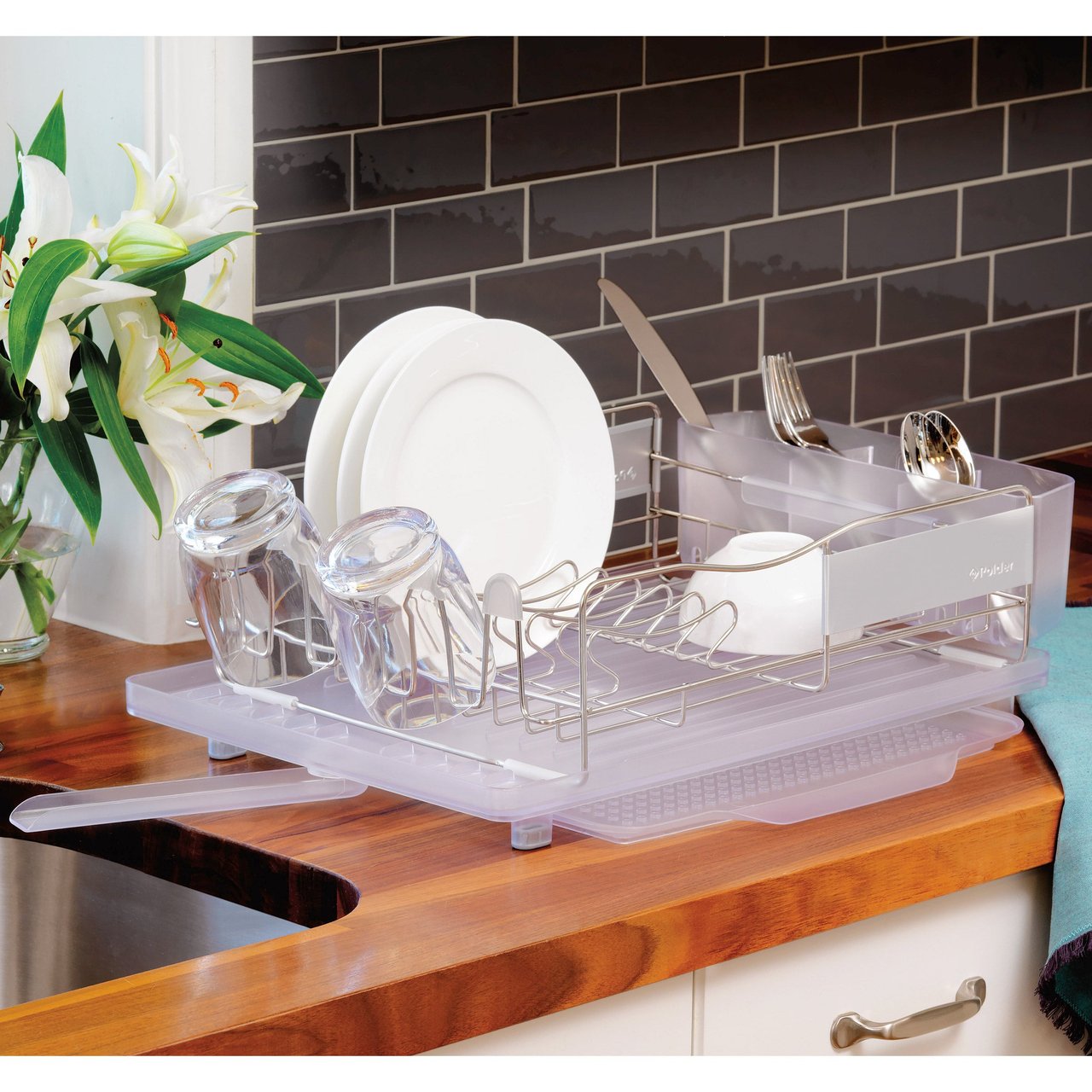 Polder Stainless Steel Dish Rack - Image 1