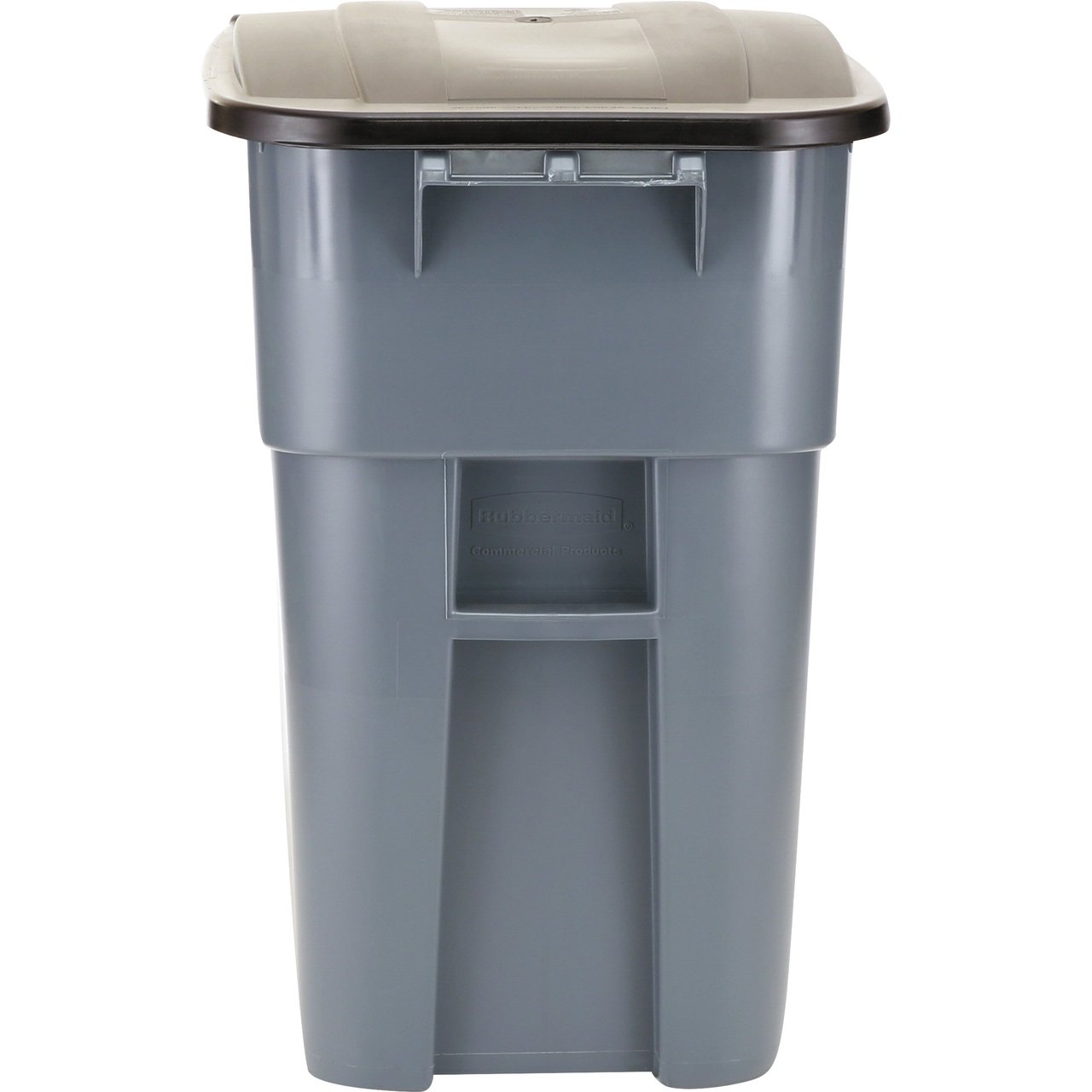 Rubbermaid BRUTE 50-Gallon Roll-Out Trash Can, Gray (RCP9W27GY) - Image 1