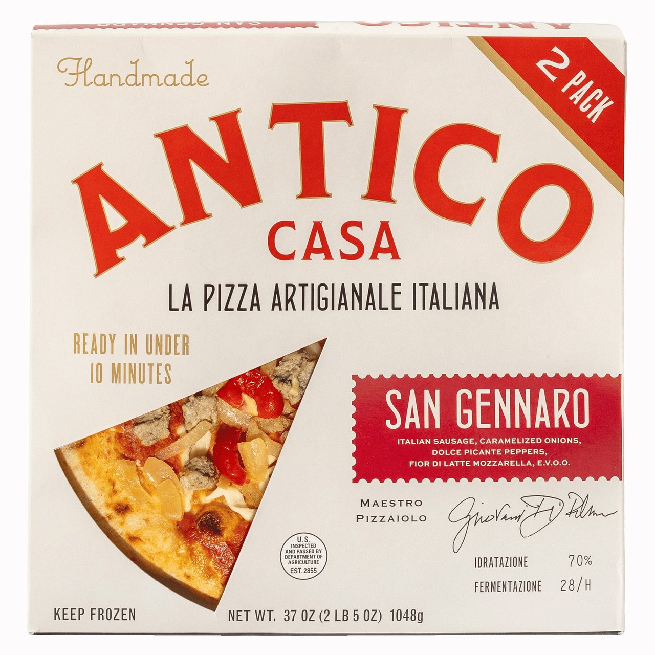 Antico Pizza Napoletana San Gennaro Neapolitan Pizza, 2 x 17.5 oz - Image 1