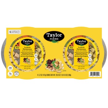 Taylor Farms Lemon Parmesan Salad with Chicken, 4-Pack (5.2 oz each)