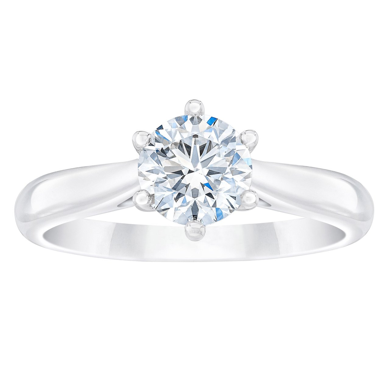 1.20CT Round Brilliant Platinum Solitaire Ring VS1 "I" Color - Image 1