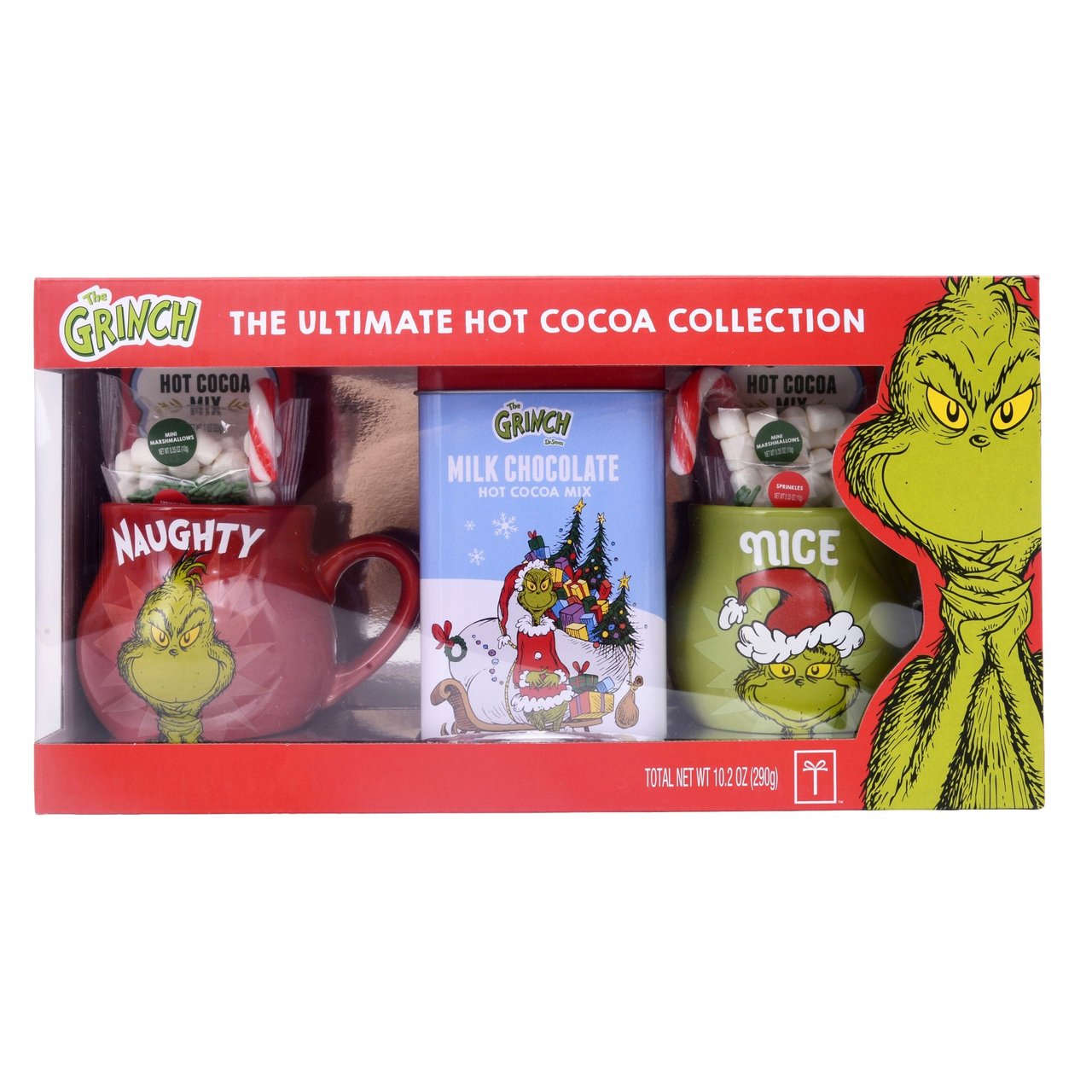 The Grinch Hot Cocoa Collection 2 Mugs and Cocoa Tin - Image 1