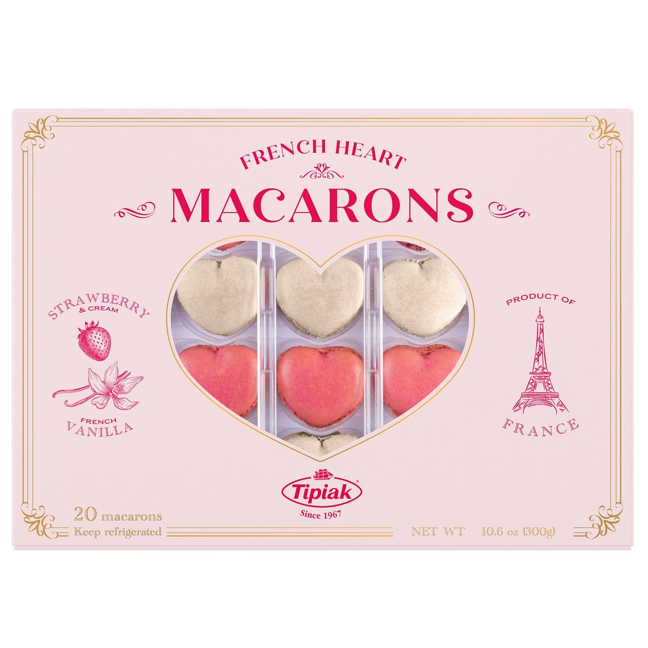 Tipiak Heart Macarons 10.6 oz - Image 1