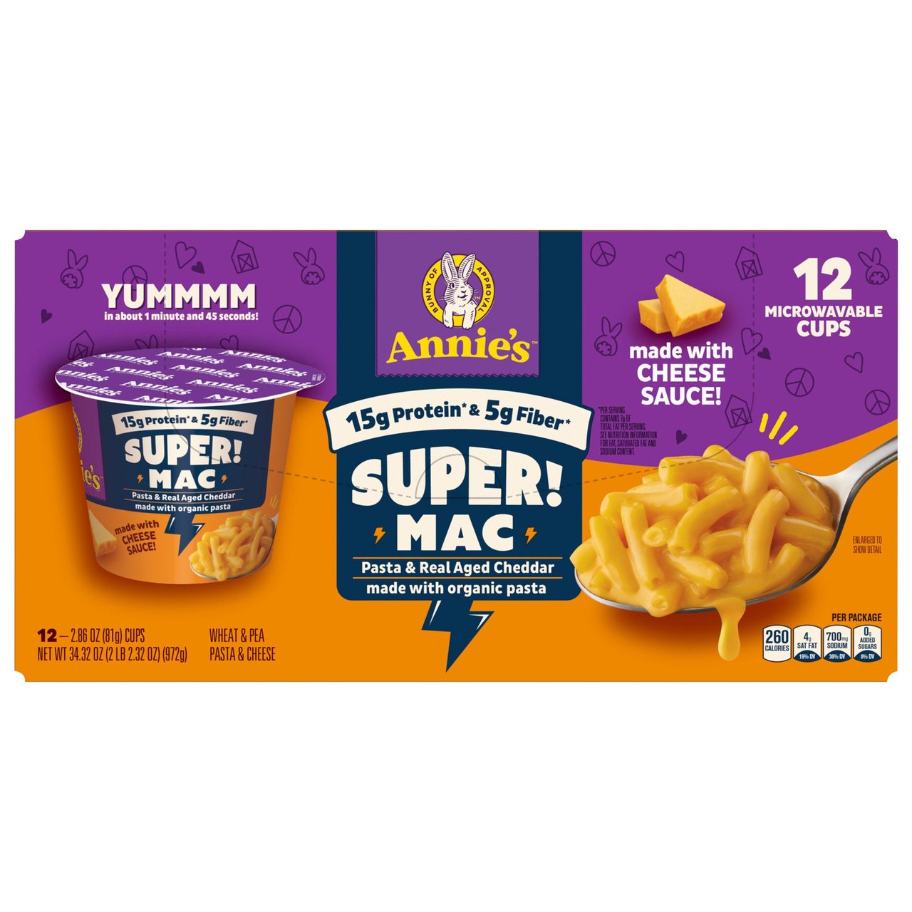 Annie's Super Mac Cups 12/2.86 oz - Image 1