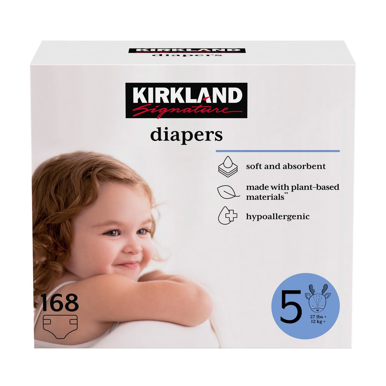 Kirkland Signature Diapers Size 5, 168 Count - Image 1