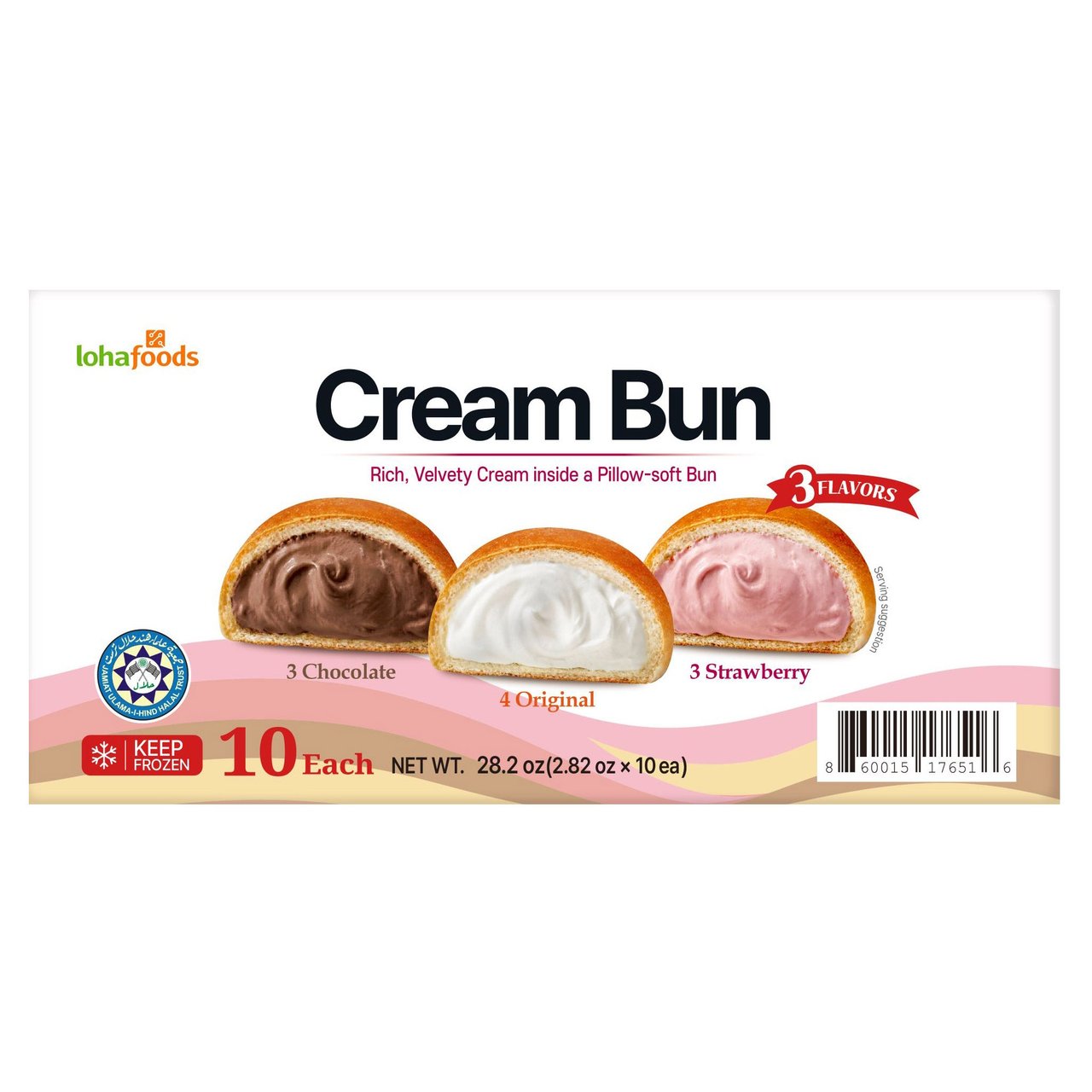 LOHA FOODS CREAM BUN ORIG & CHOC 10/2.82 OZ - Image 1