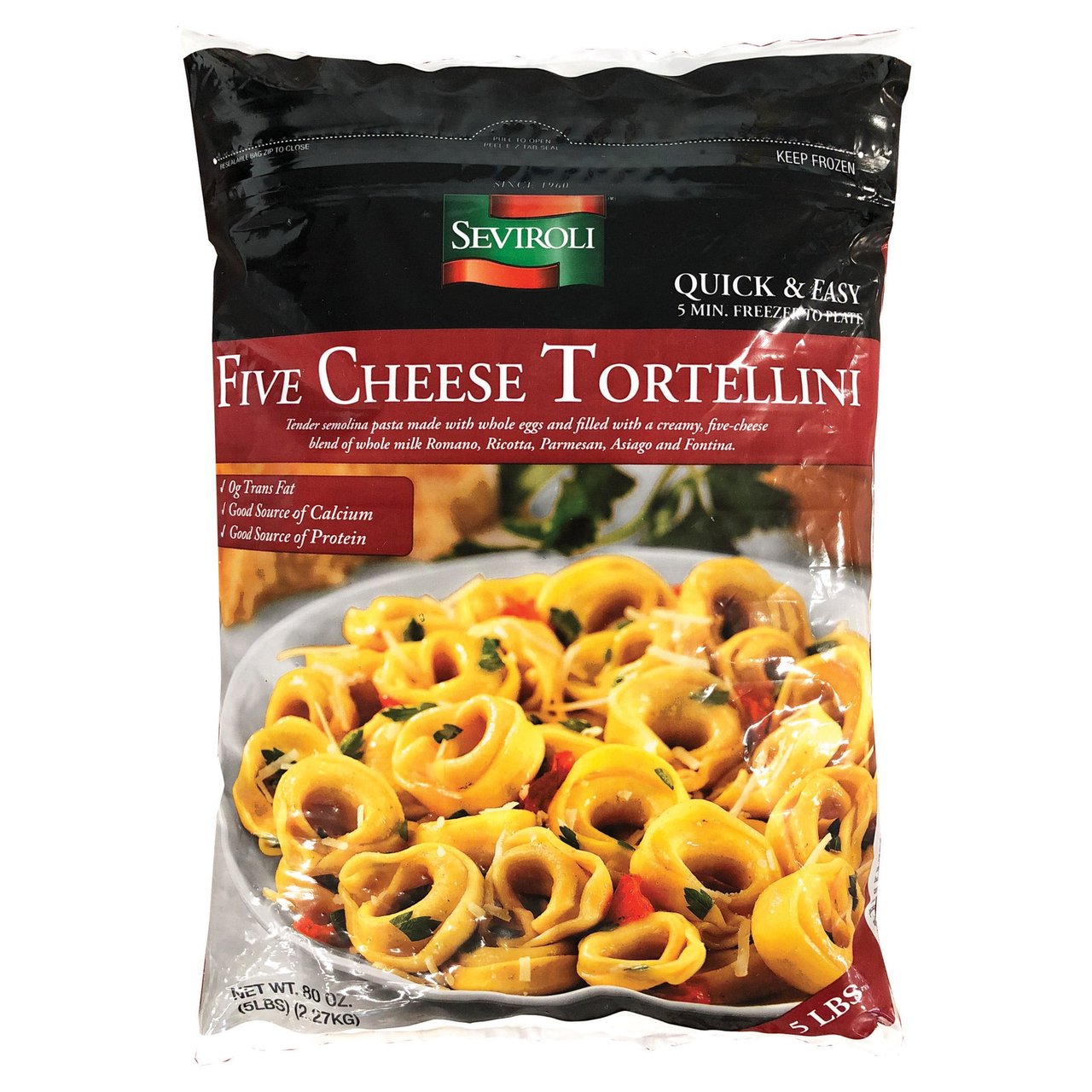 Seviroli 5 Cheese Tortellini 5 lbs - Image 1