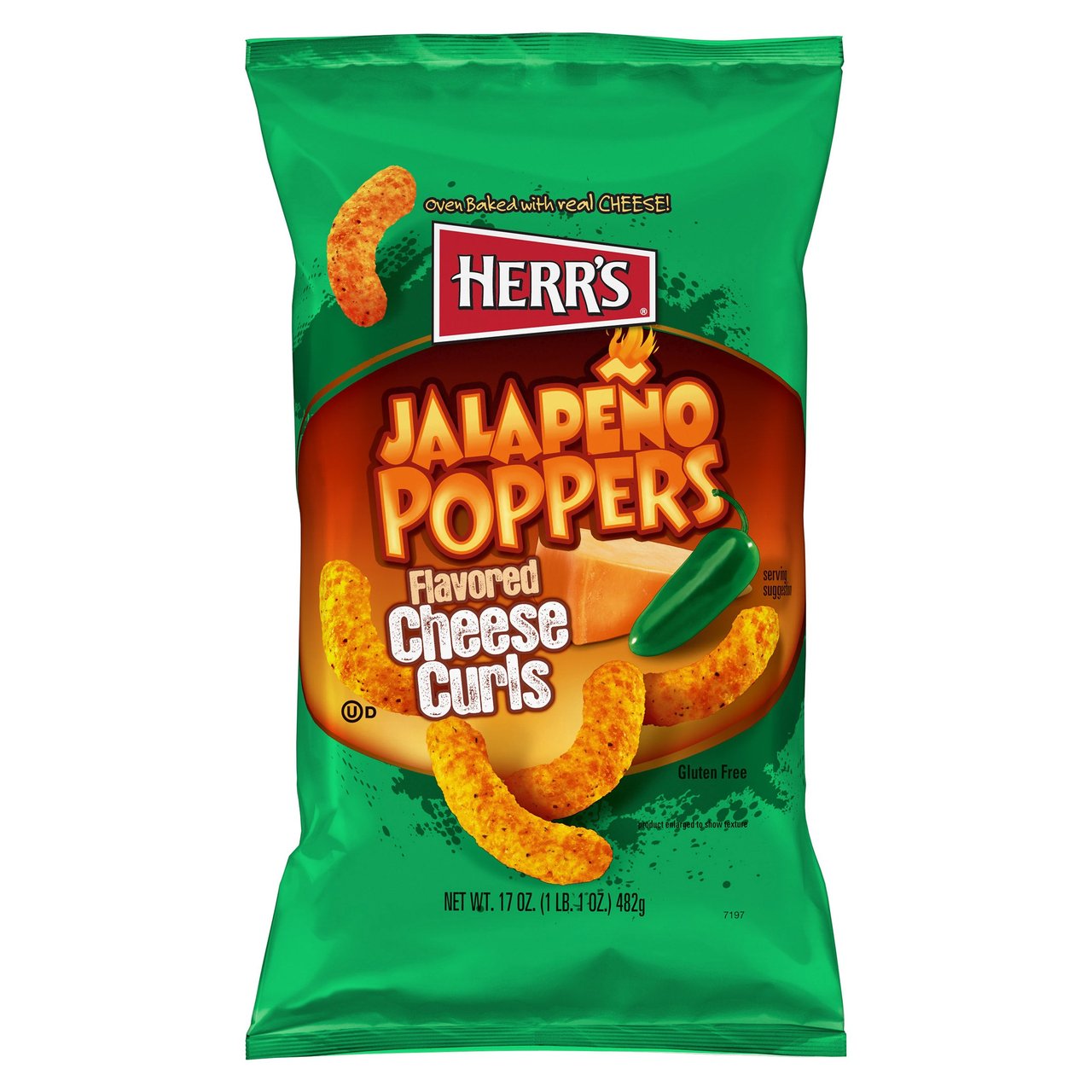 Herr's Jalapeño Popper Curls 17 oz - Image 1