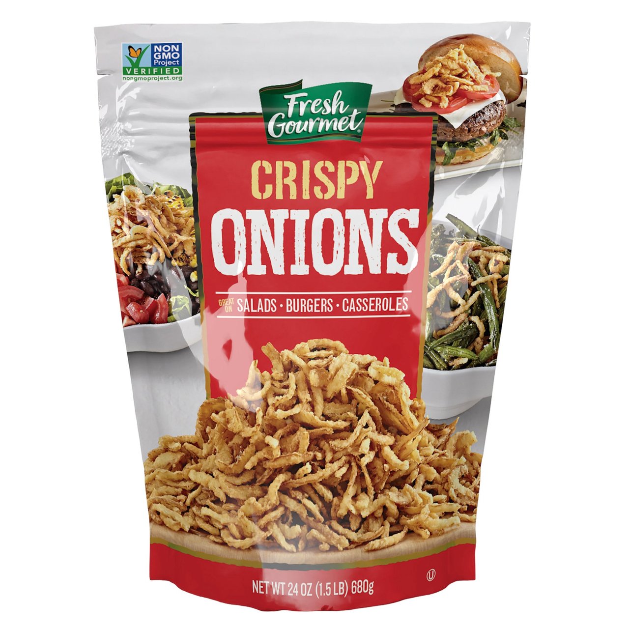 Fresh Gourmet Crispy Onions, 24 Ounce Bag - Image 1