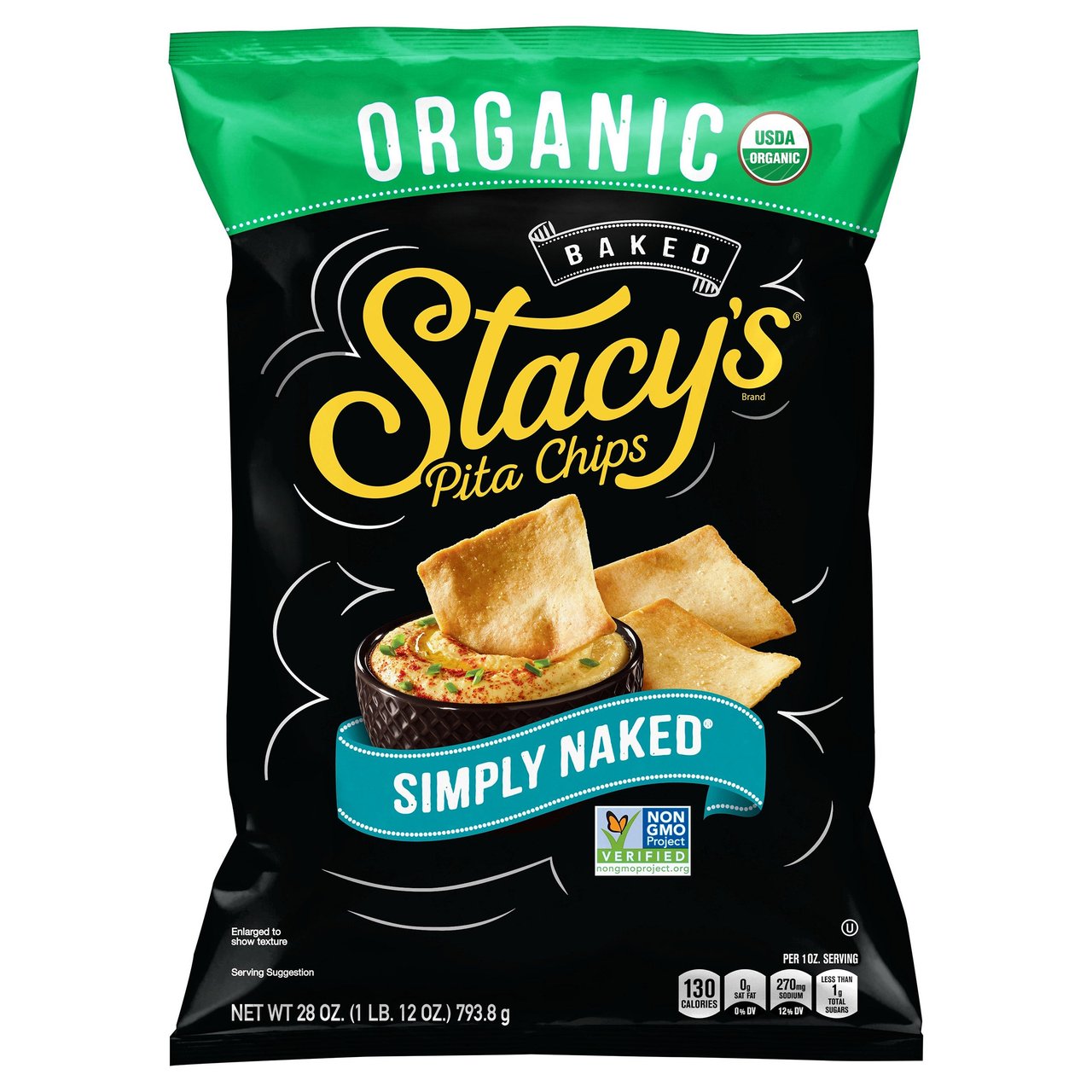 Organic Stacy's Pita Chips 28 Ounces - Image 1
