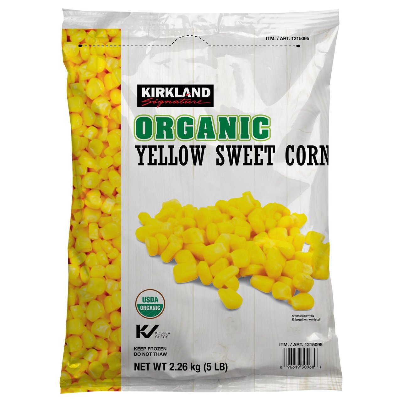 Kirkland Signature Organic Yellow Sweet Corn, 5 Pound Bag - Image 1