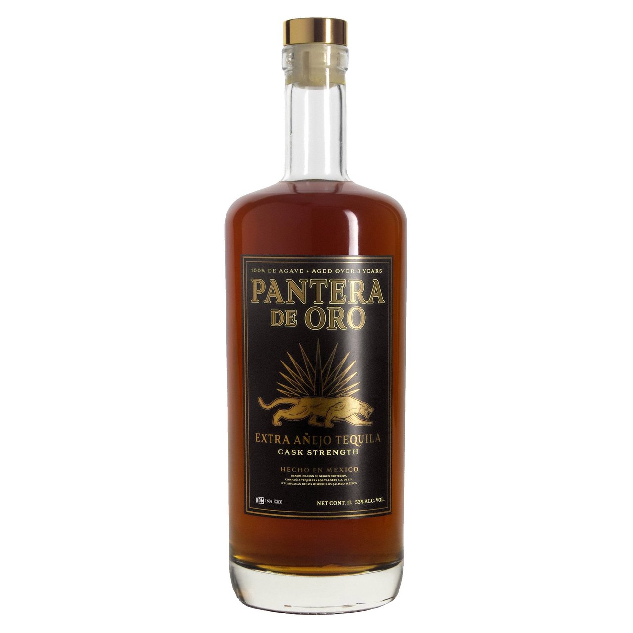 Pantera De Oro Extra Añejo Tequila, Jalisco, Mexico, 1 Liter