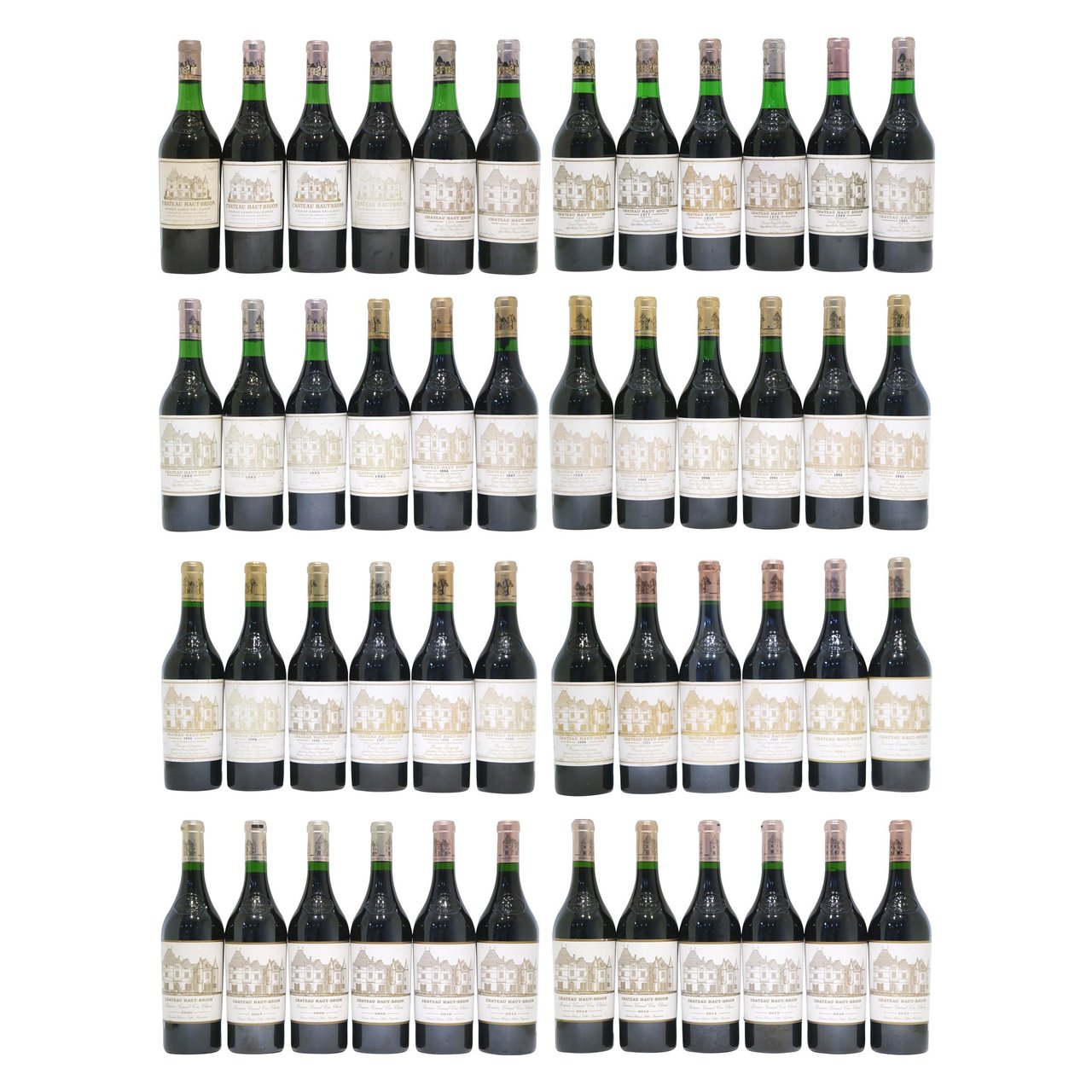 Château Haut-Brion 1970–2017 Vertical Collection Set, 48 Bottles