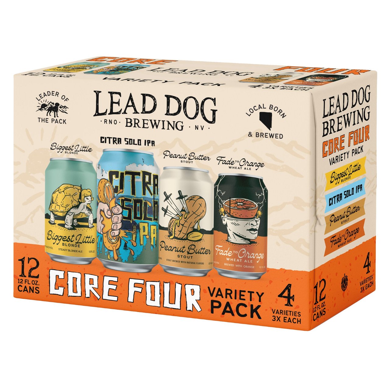 Lead Dog Brewing Co. Core Four Variety Pack - Reno, NV - 12/12 oz Cans