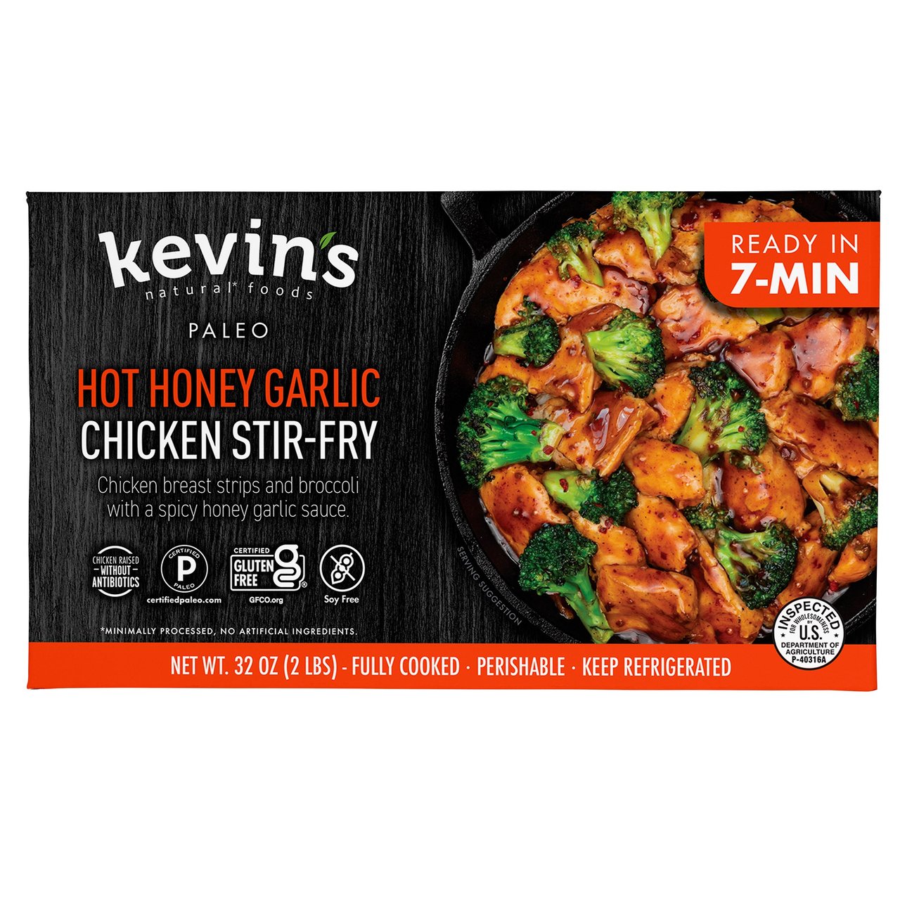 Kevin's Natural Foods Hot Honey Garlic Chicken Stir-Fry 32 Ounce Package - Image 1