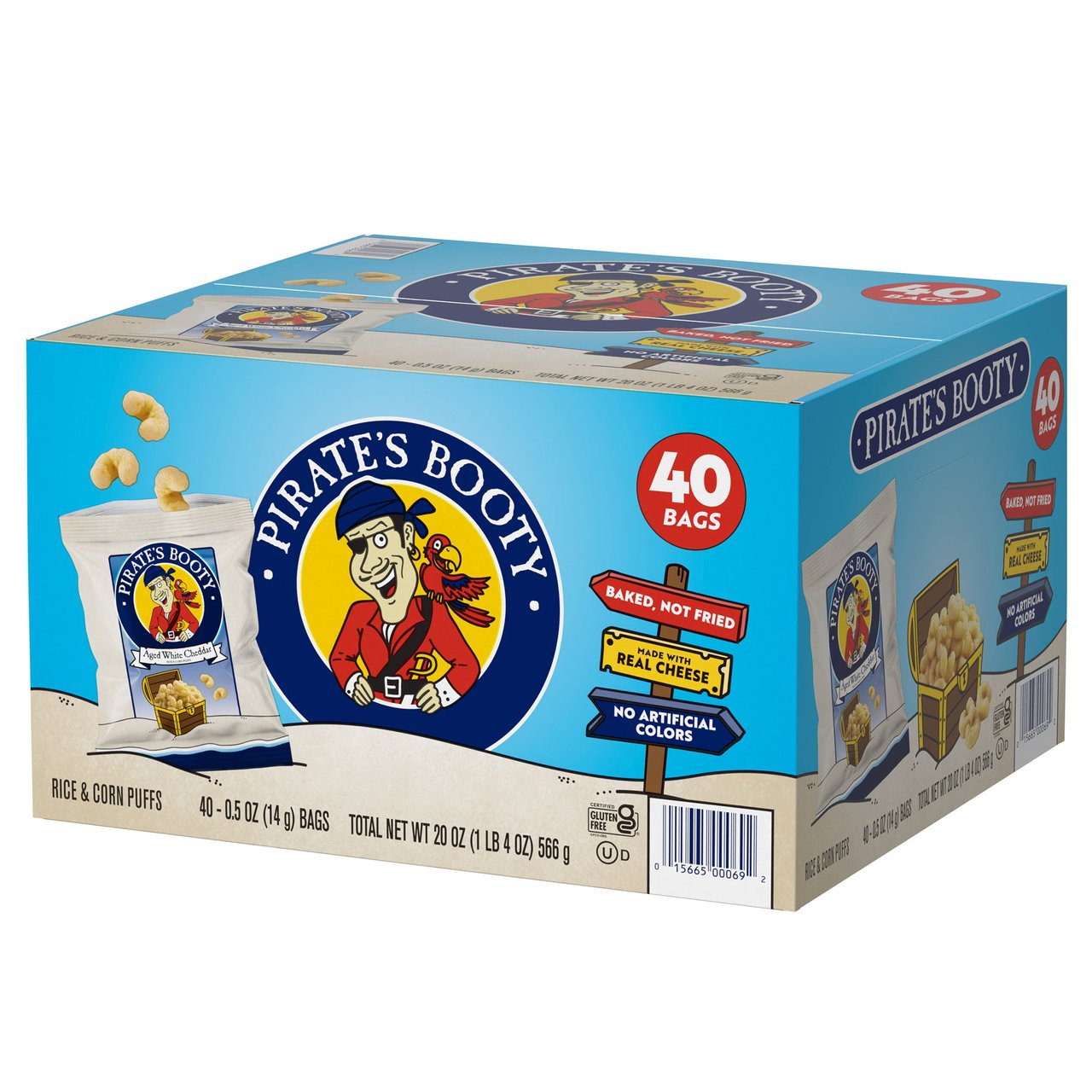 Pirate's Booty Aged White Cheddar 40 CT - Image 1