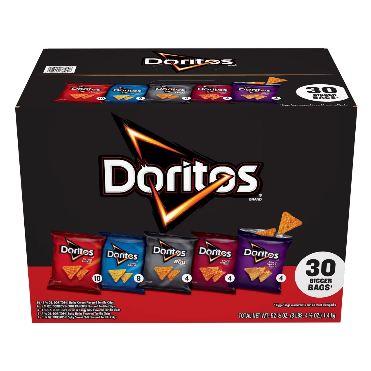 Frito Lay Doritos Mix, 30 Count, 1.75 Ounce Each - Image 1