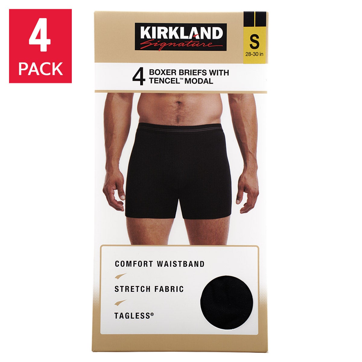 Kirkland Signature Men's TENCEL Modal Boxer Briefs, 4-Pack - Image 1