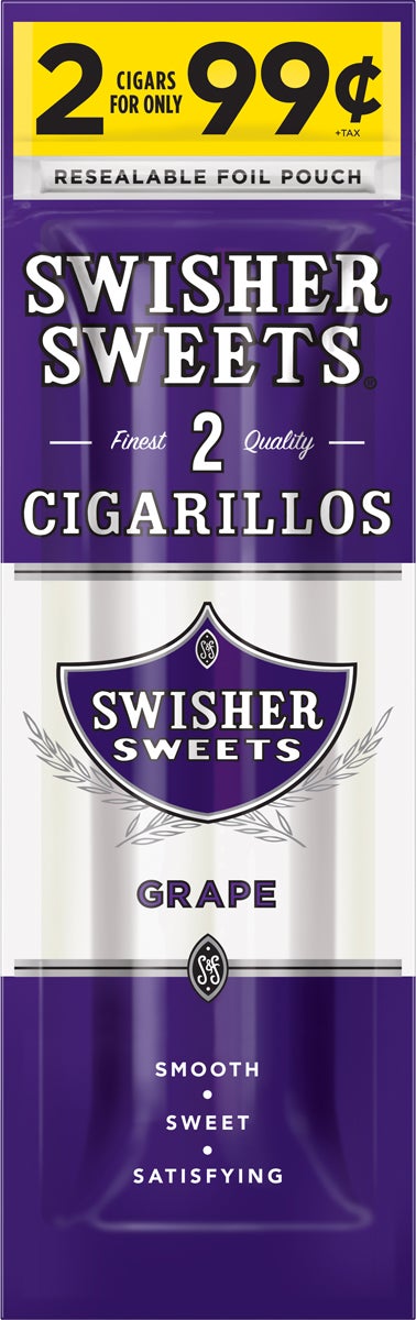 Swisher Sweets Grape Cigarillos, 30 Pouches of 2 at $0.99 Per Pack