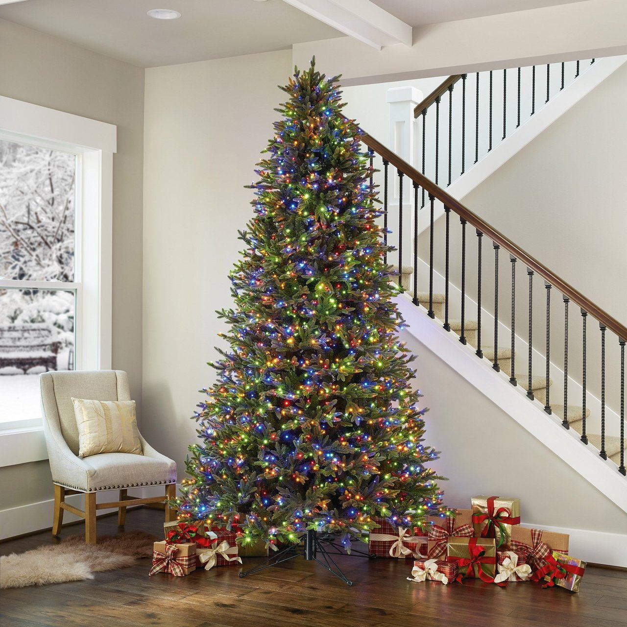 9' Pre-Lit Christmas Tree with 2700 Radiant Micro LED Lights - Image 1