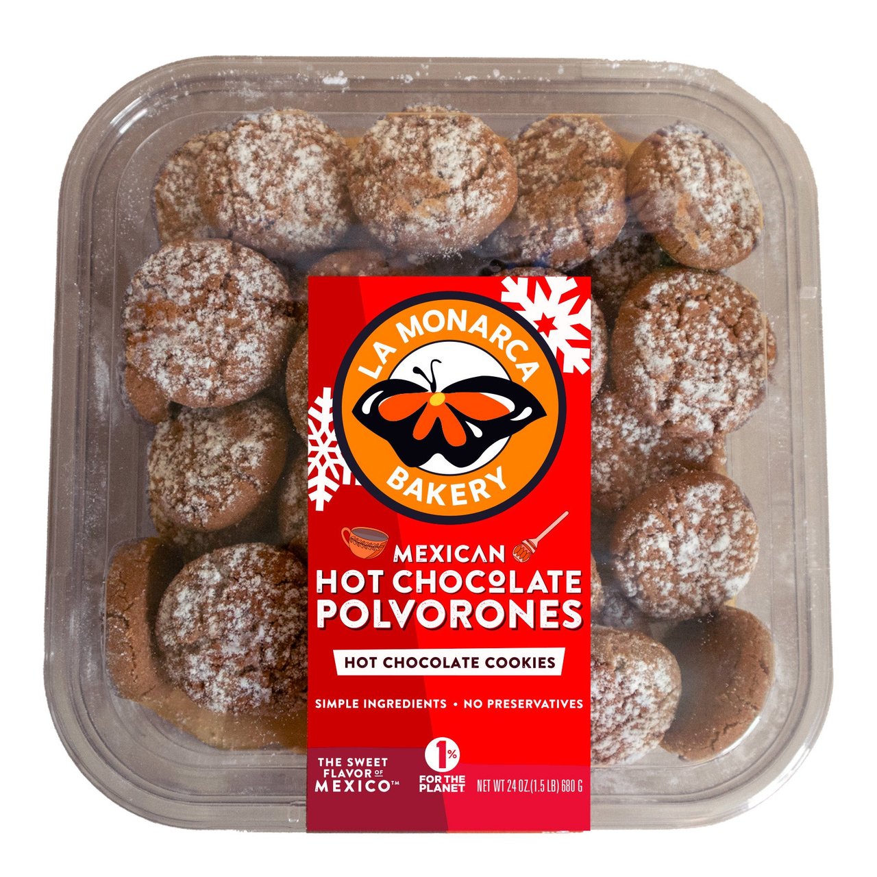 La Monarca Bakery Chocolate Polvorones 24 oz - Image 1