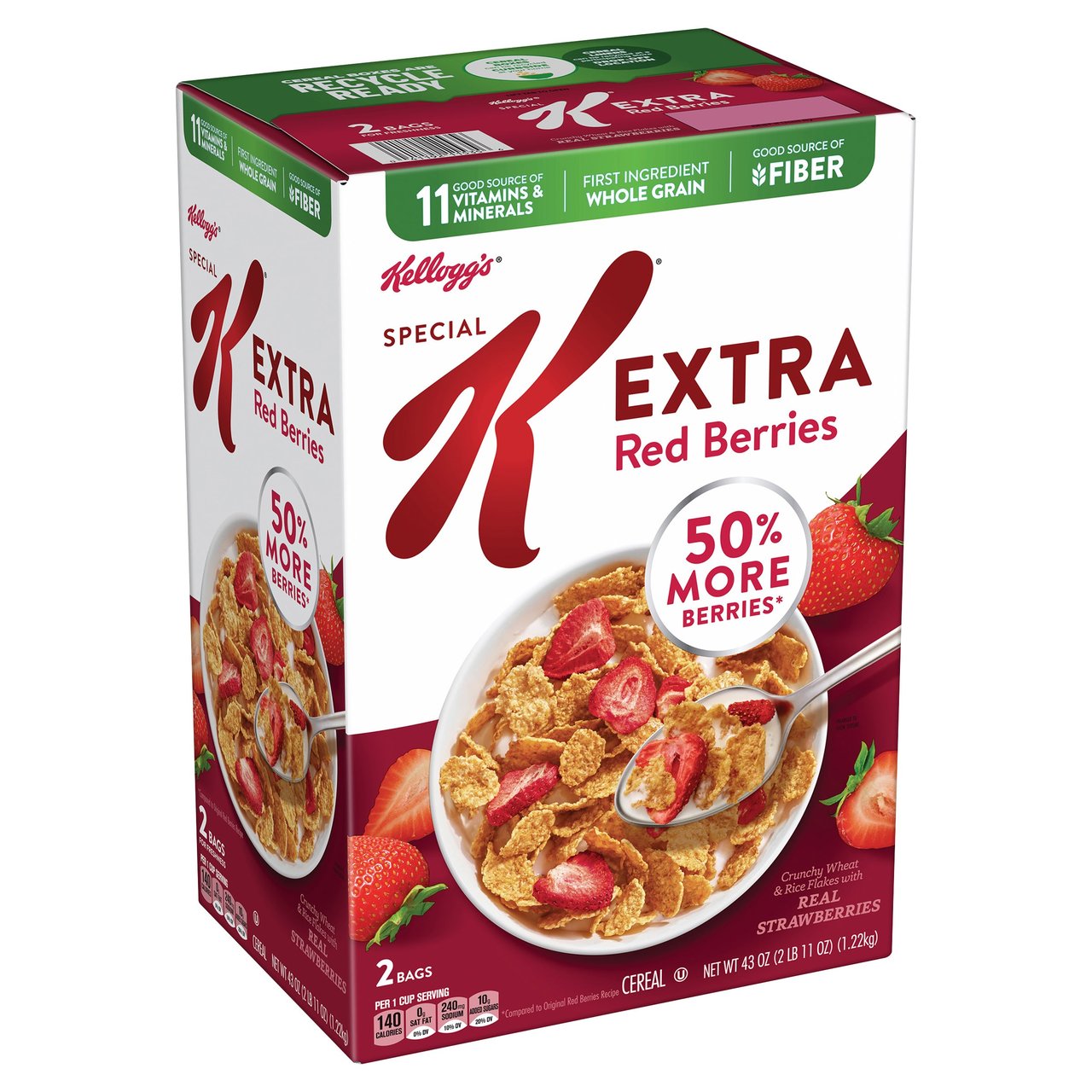 Kellogg's Special K Red Berries Extra 50% More Berries, 43 oz - Image 1