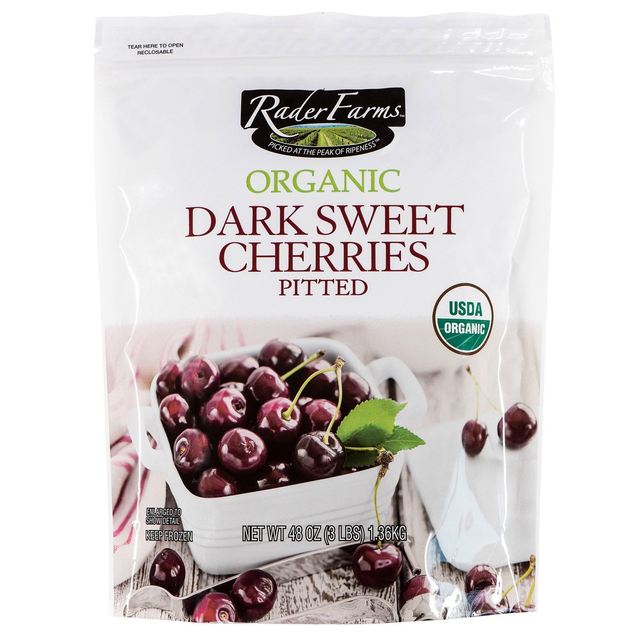 Rader Farms Organic Dark Sweet Cherries, 3 lbs - Image 1