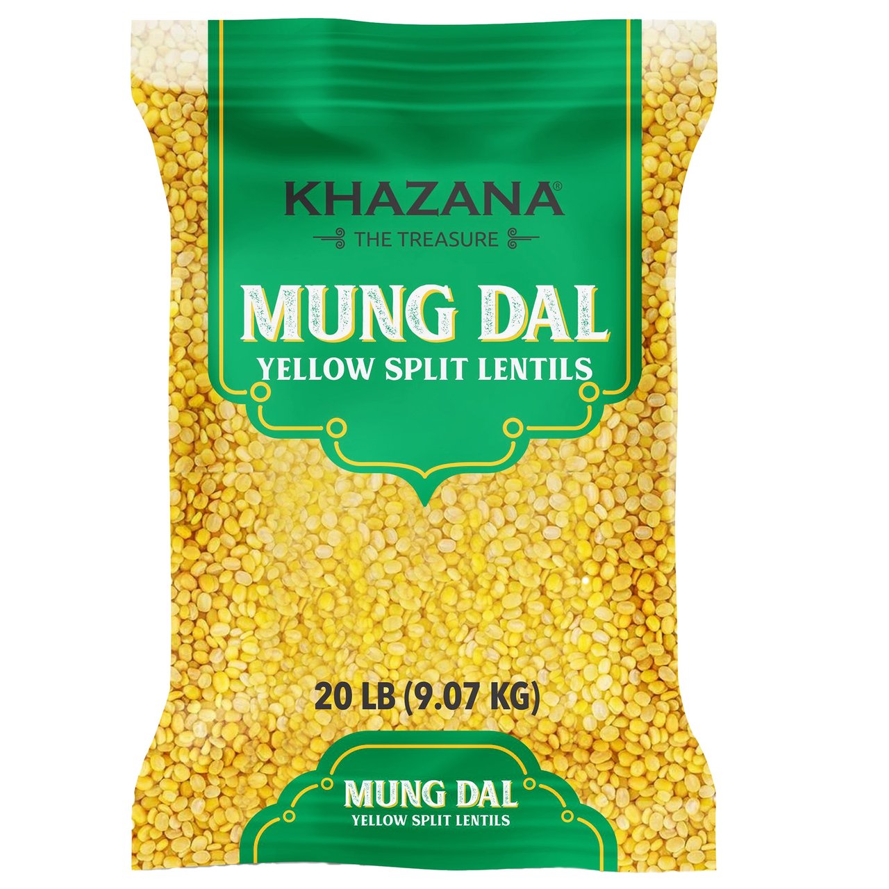 Khazana Mung Dal Yellow Split Lentils 20 lbs - Image 1