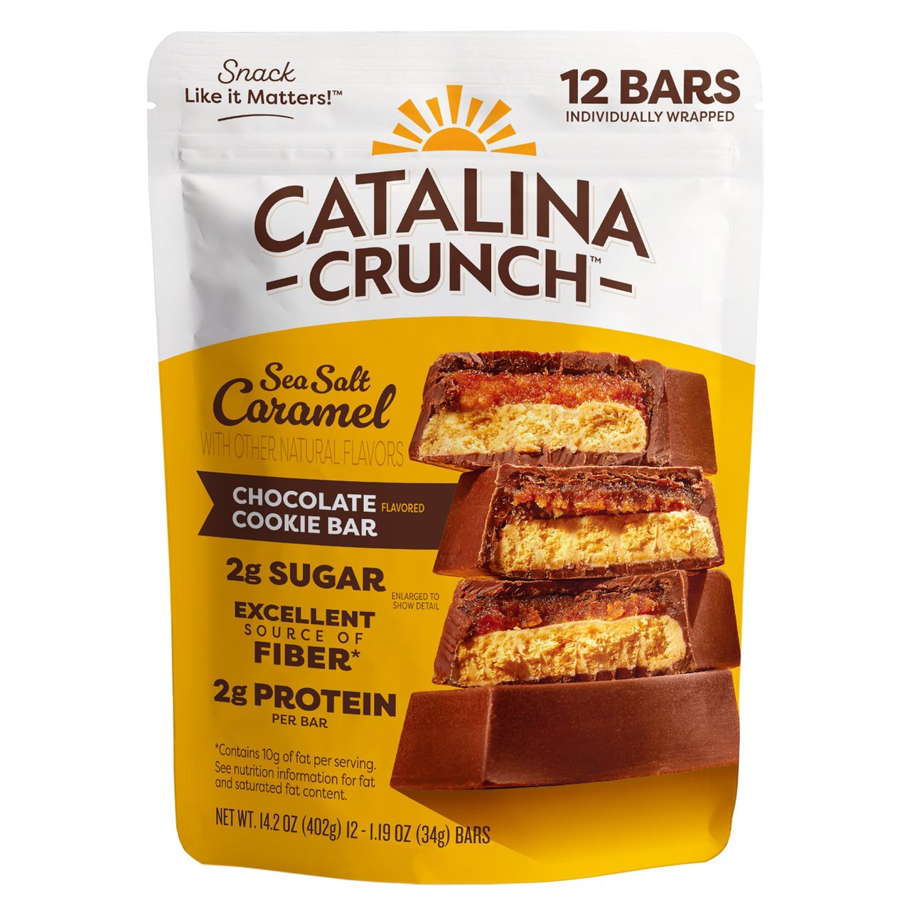 Catalina Crunch Sea Salt Caramel Chocolate Cookie Bars, 12 Count - Image 1