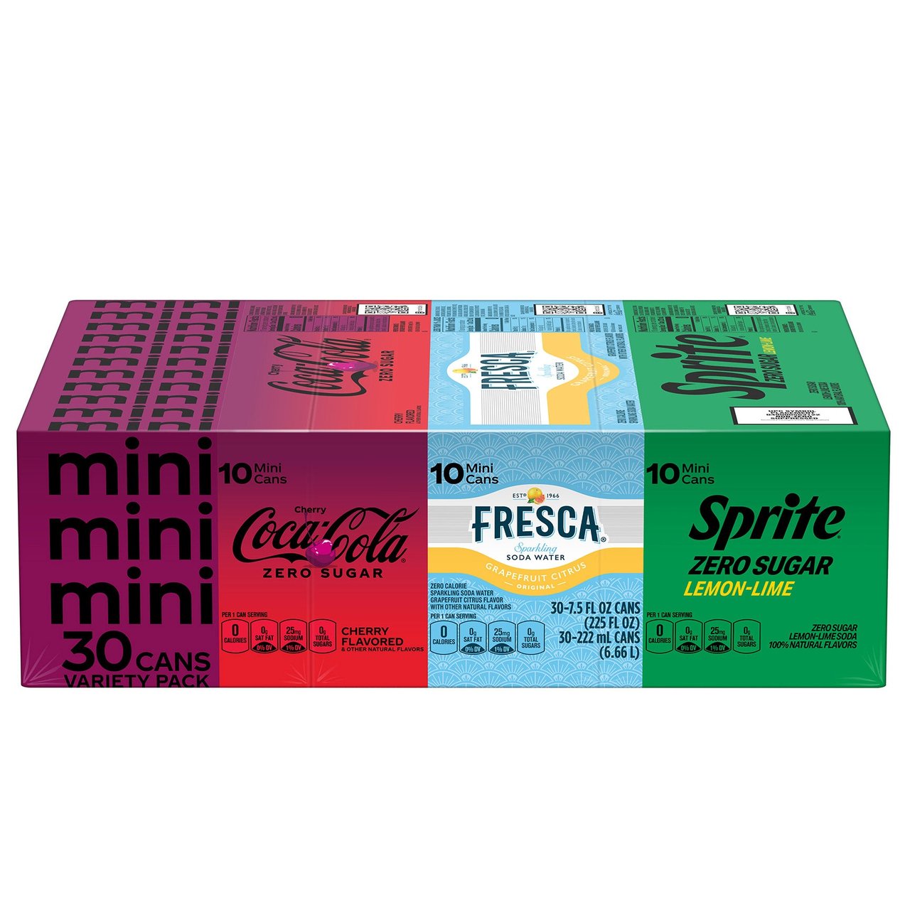 Coke Zero Mini Variety Pack, 30 Cans, 7.5 fl oz