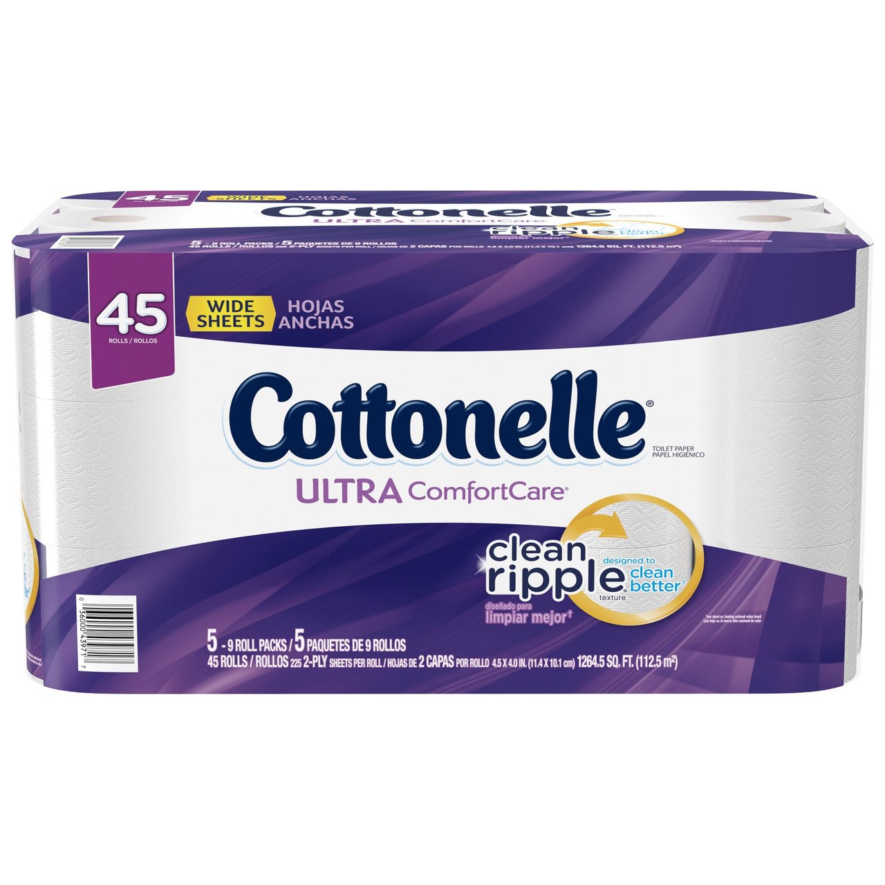 Cottonelle Ultra ComfortCare Bath Tissue, 45 Rolls / 225 Sheets - Image 1