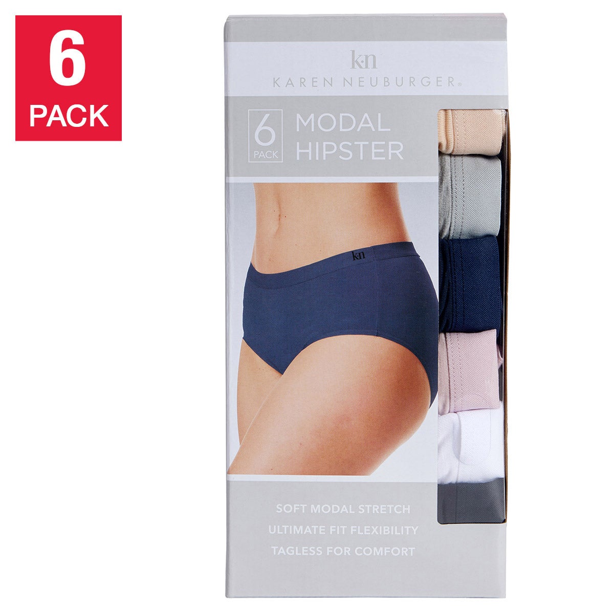 Karen Neuburger Women's Modal Hipster 6-Pack - Image 1