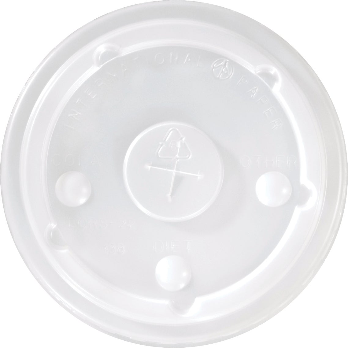 Graphic Packaging 44oz Poly Coca-Cola Cold Cup Lid, 1000 CT, LCTS-44 - Image 1