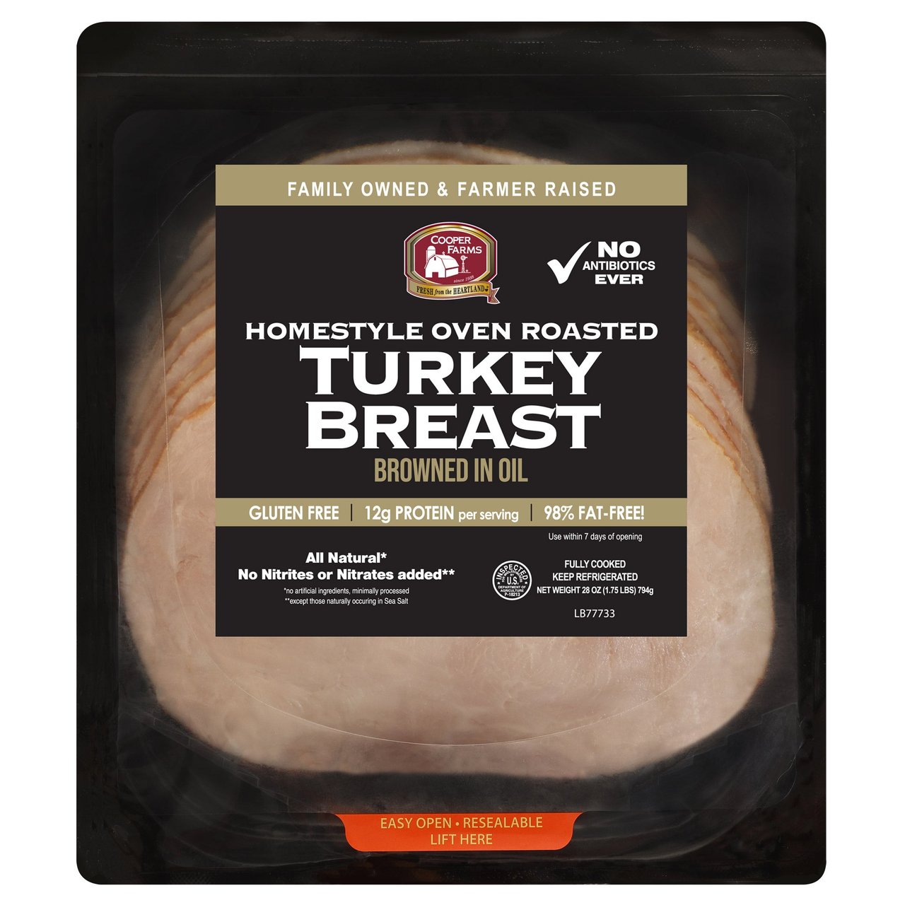Cooper Farms Oven Roasted Turkey 28oz (1.75 lbs) - Image 1