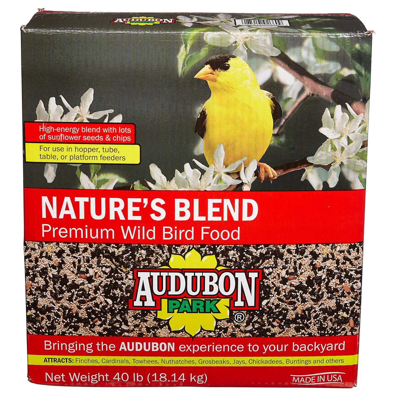 Audubon Park Nature's Blend Premium Wild Bird Food, 40 lb - Image 1