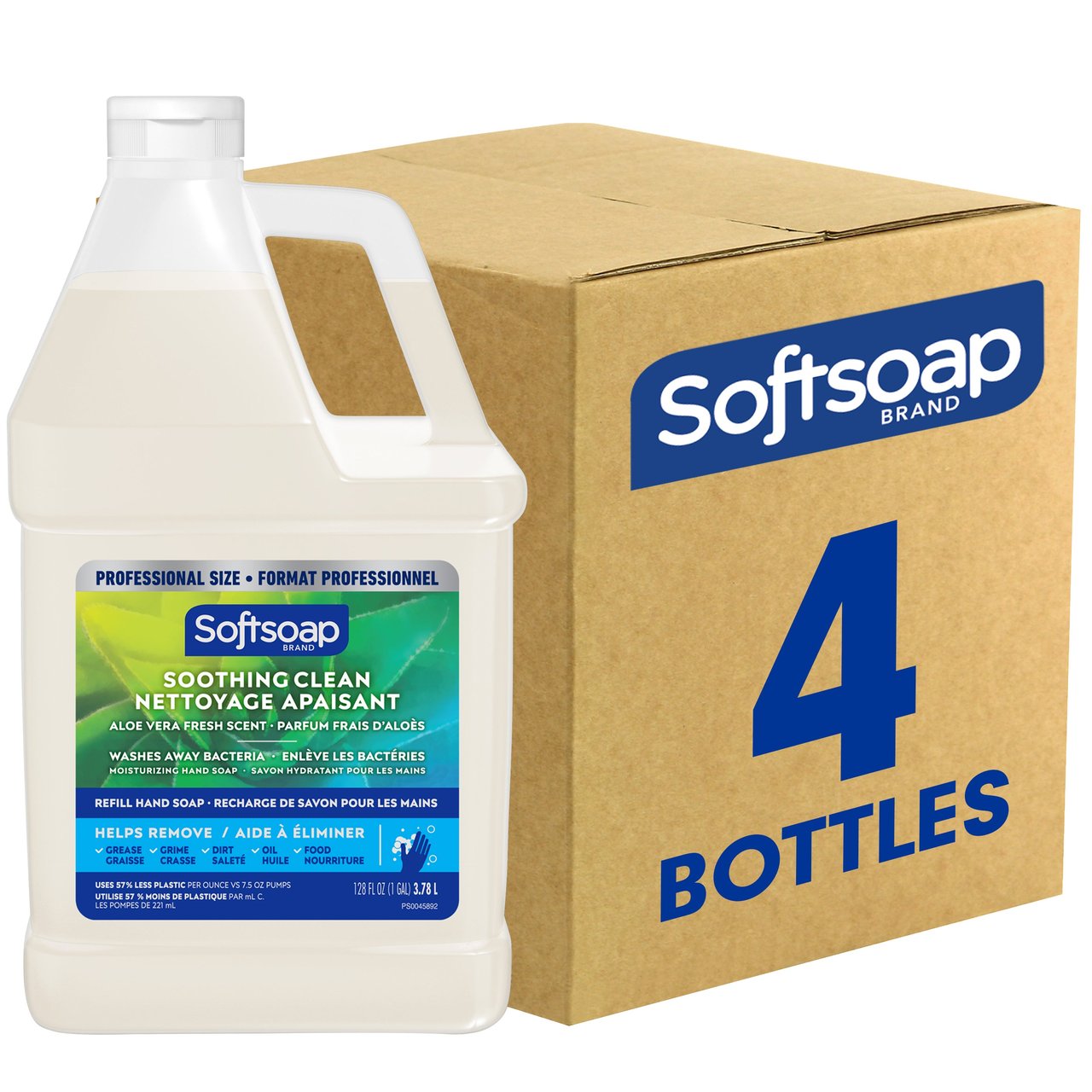 Softsoap Aloe Vera Fresh Scent Liquid Hand Soap Refill, 1 Gallon, 4 ct - Image 1