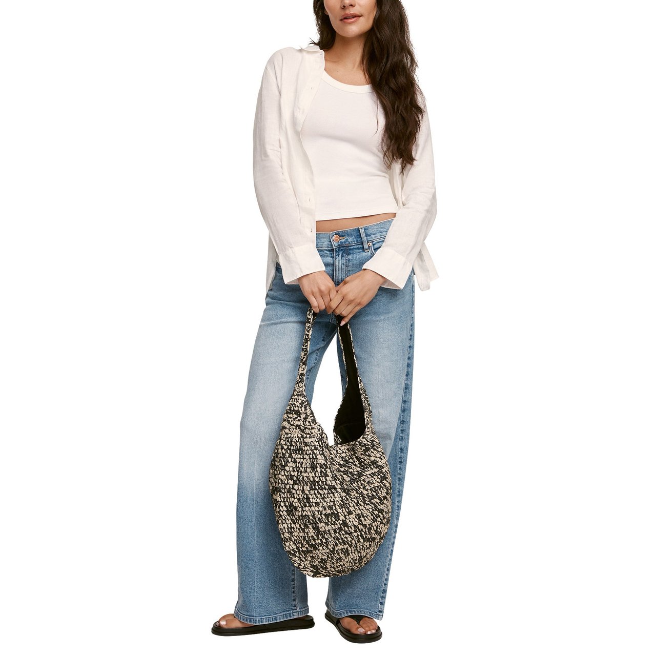 Banana Republic Raffia Tote Bag - Image 1